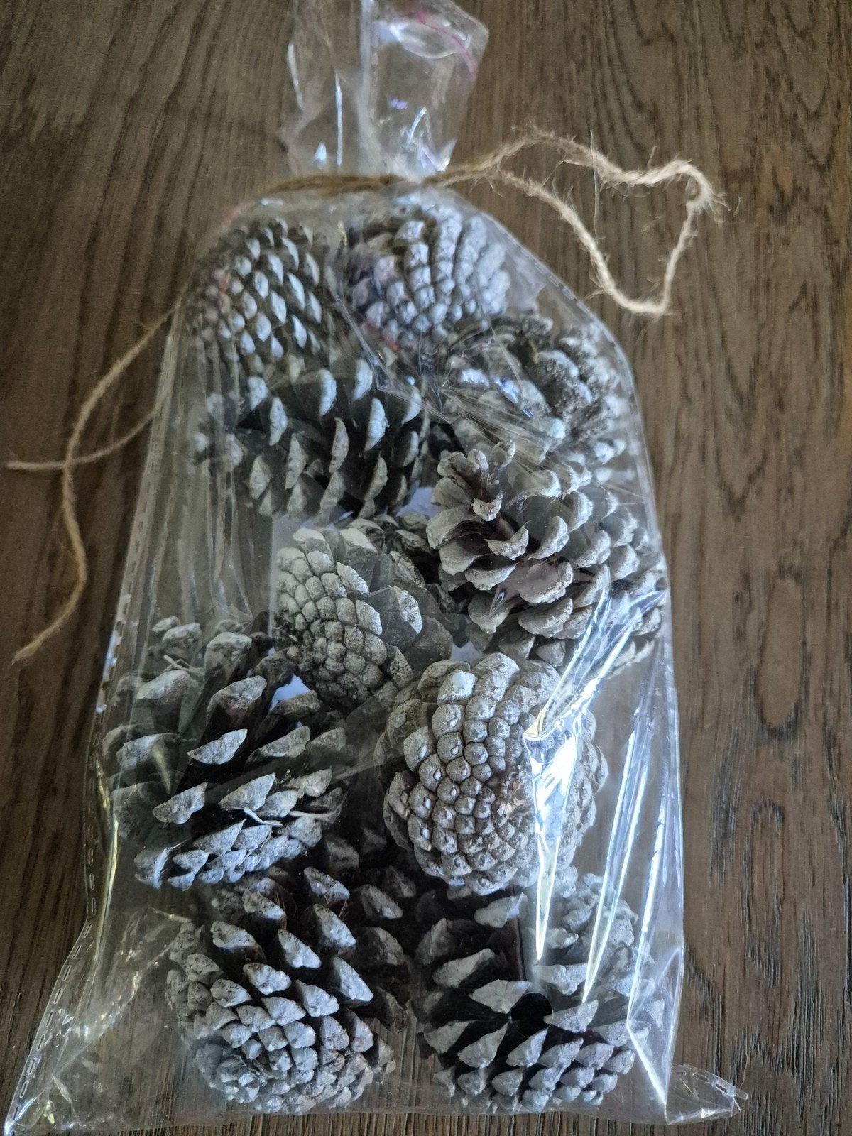 10 Witte Dennenappels - Decoratie, Ophalen of Verzenden, Nieuw, Wit, Natuurlijk materiaal