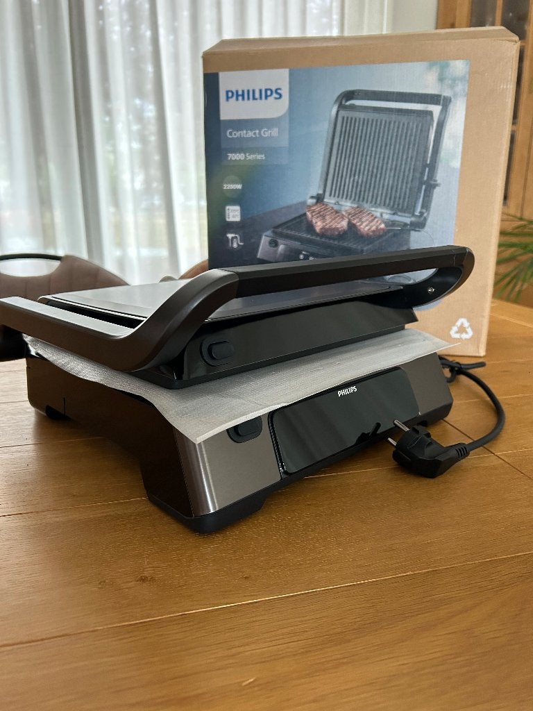Philips HD6307/70 Contact Grill 7000 Series 2200W, Ophalen of Verzenden, Uitneembare platen, Nieuw