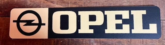 Retro opel kentekenplaat reclamebord kunststof 52x11 cm., Verzamelen, Automerken, Motoren en Formule 1, Ophalen of Verzenden, Zo goed als nieuw