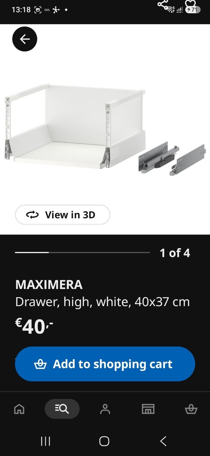 IKEA MAXIMERA metod 3039365 lades en VEDDINGE front, Ophalen
