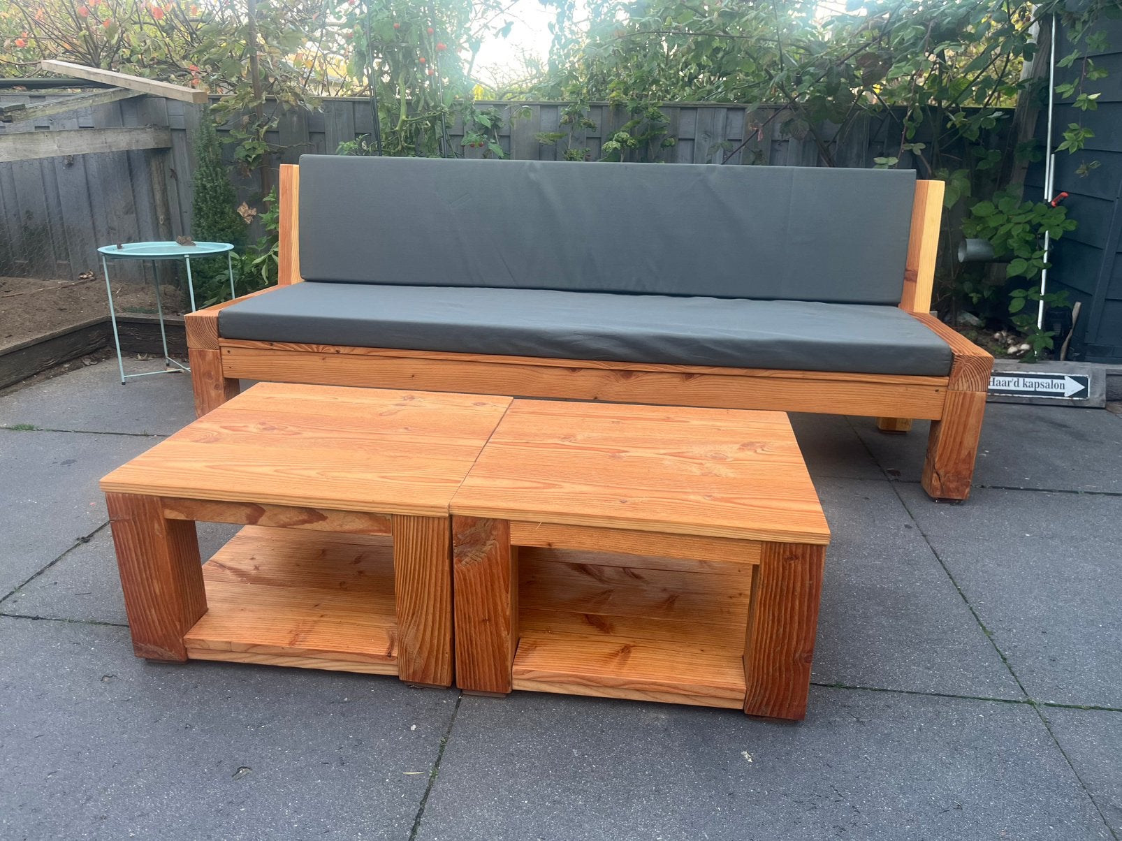 Nieuw Douglas loungeset | Incl. 2 salontafels & luxe kussens, Ophalen of Verzenden, Nieuw, Hout