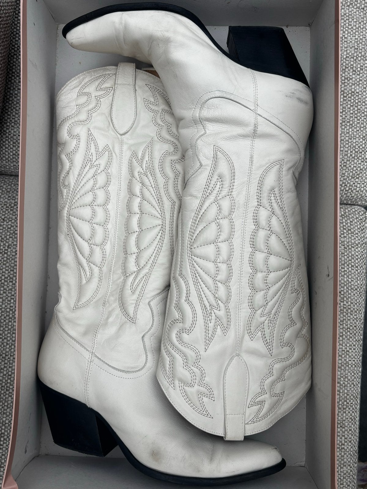 Witte cowboylaarzen van NOTRE-V, Ophalen of Verzenden, Zo goed als nieuw, Wit, Hoge laarzen