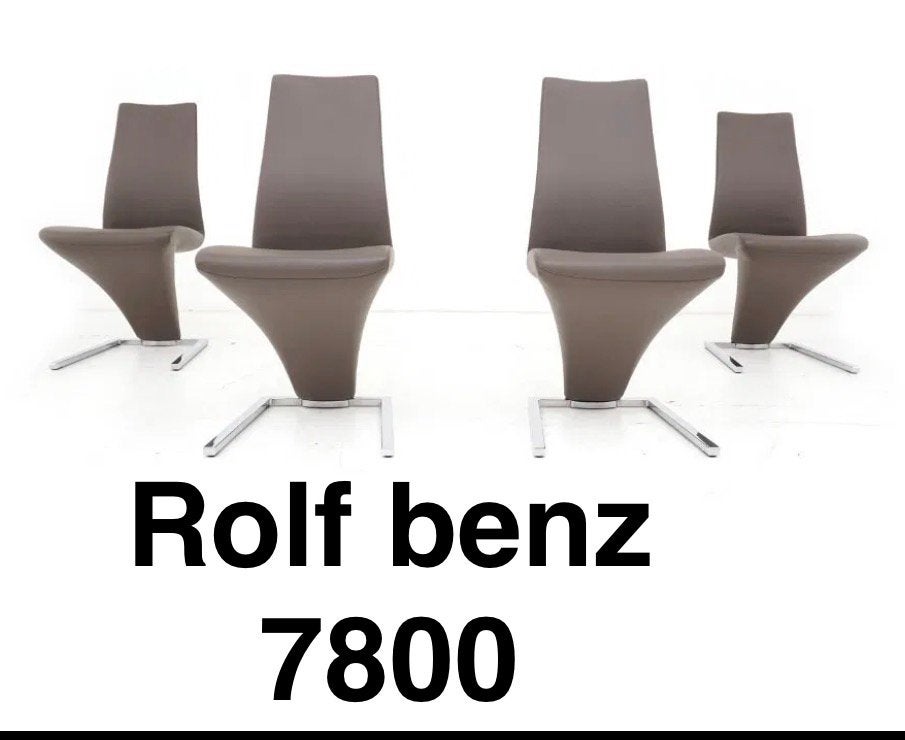 3X bruin eetkamerstoel van kunstleer met chromen poten, Ophalen, Overige materialen, Zo goed als nieuw, Rolfs Benz 7800