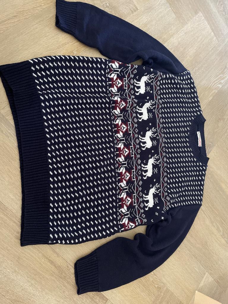 UglyXmas Kersttrui met rendieren - Maat XL, Ophalen of Verzenden, Zo goed als nieuw, Maat 56/58 (XL), Blauw