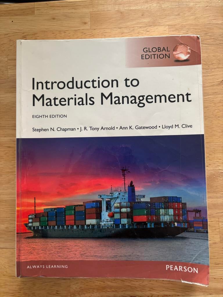 Introduction to Materials Management - Global Edition, Ophalen of Verzenden, Gamma, Gelezen, HBO