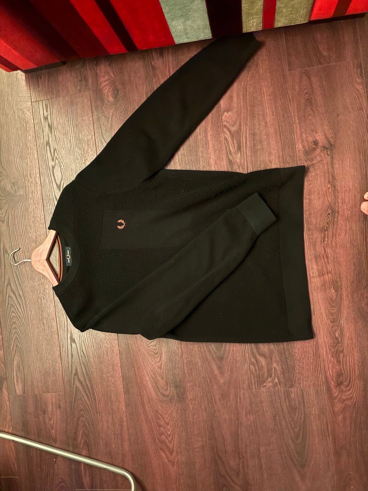 Fred Perry Wollen Trui - Maat M, Ophalen of Verzenden, Gedragen, Maat 48/50 (M), Zwart