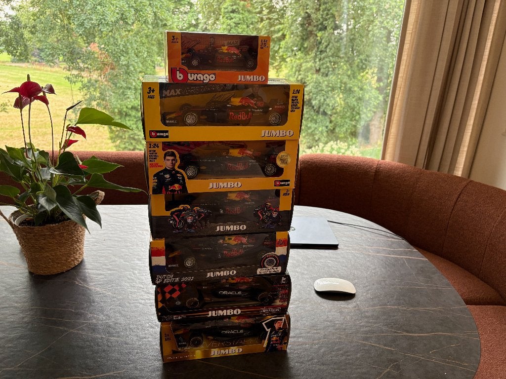Jumbo Max Verstappen auto's complete collectie, Ophalen, Nieuw, Auto, Bburago