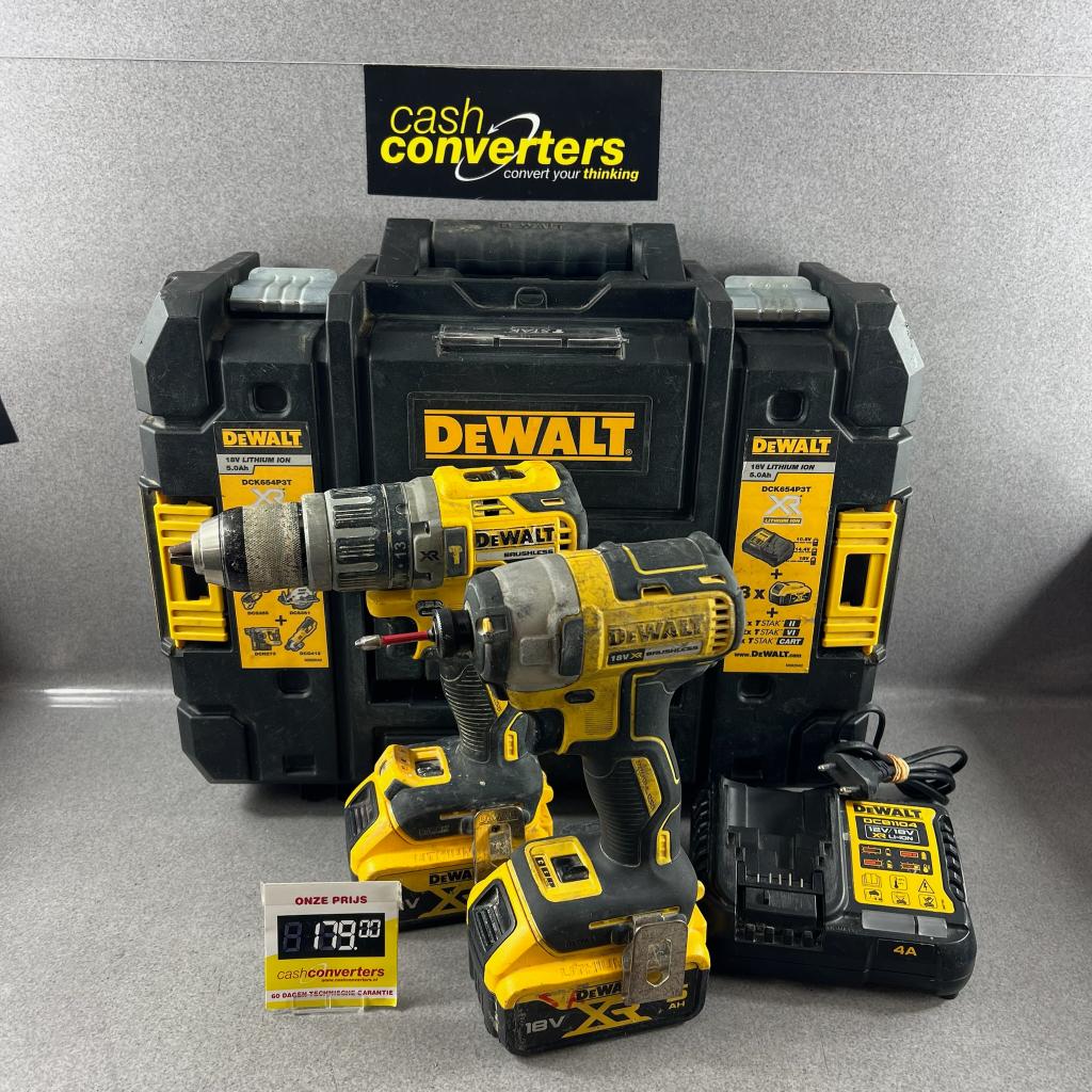 DeWalt DCD887+ DCD796 boormachine +koffer,accu,lader| 405629, Ophalen of Verzenden, Gebruikt, 600 watt of meer, Boormachine