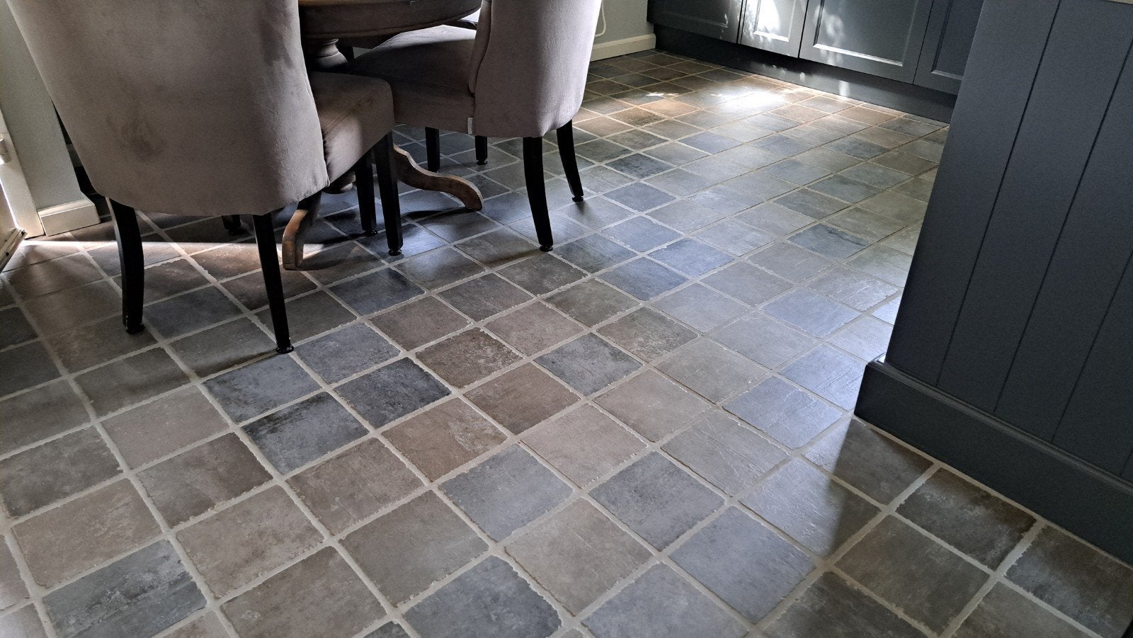 Ital Stone Tumble Mix Tegels 20x20 Grijs/Bruin (6.4 m²), Ophalen, Gebruikt, Keramiek, 5 tot 10 m²