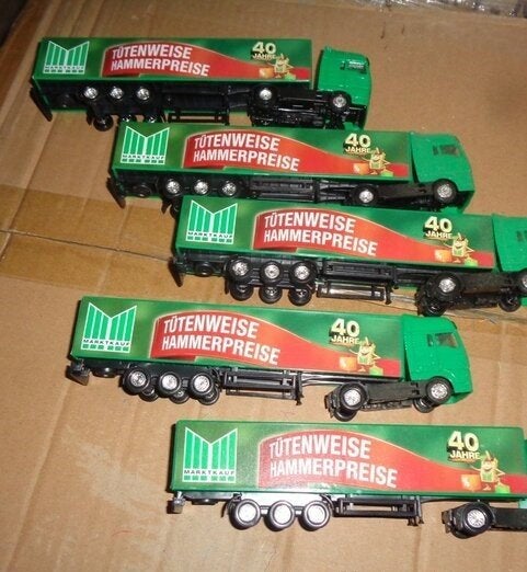 PARTIJ MAN VRACHTWAGEN MET AANHANGER MET RECLAME 19CM, ., Nieuw, Ophalen of Verzenden, .