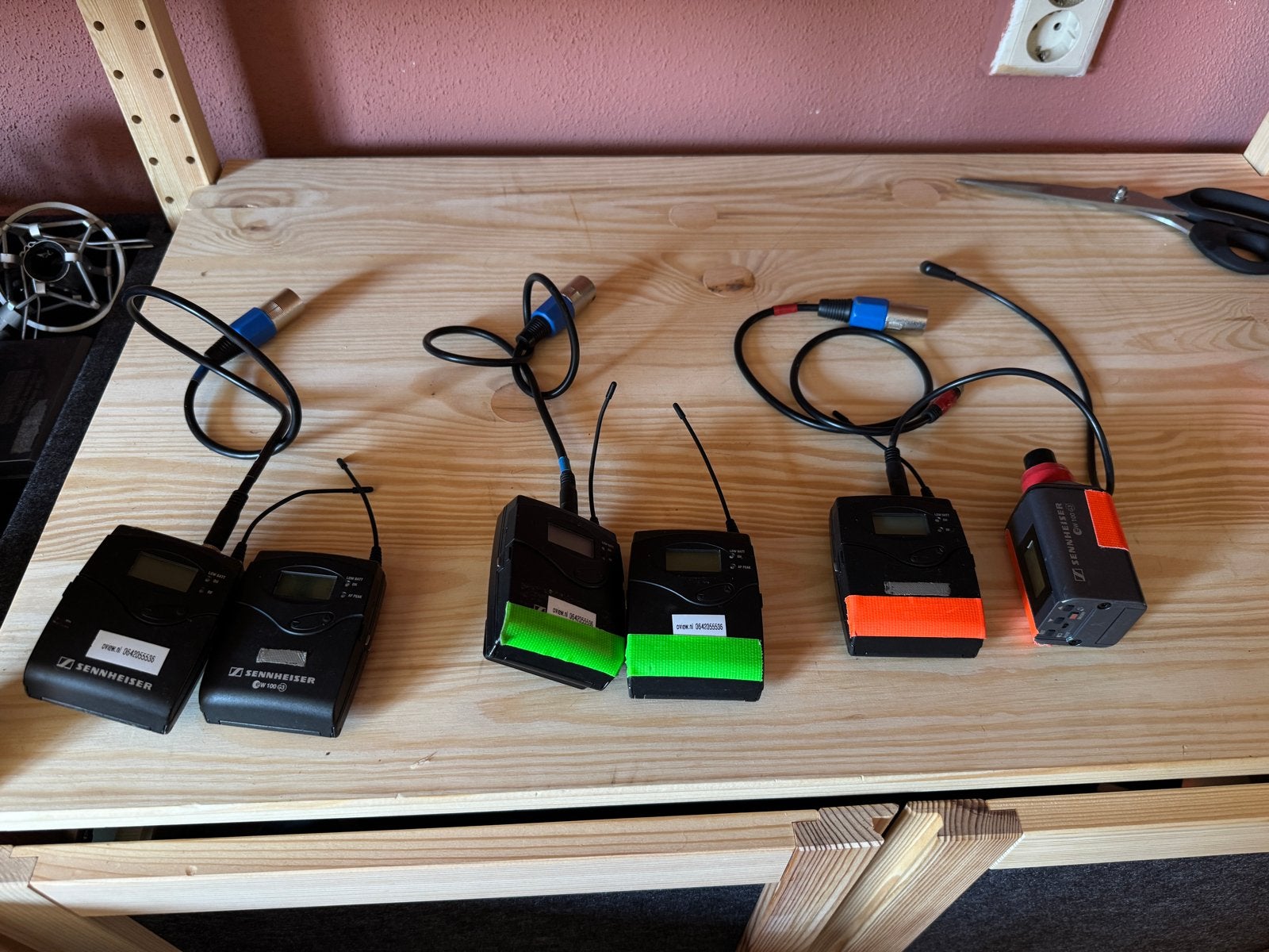 Sennheiser G3 B-band Studio/Podcast Set met Lavaliers, Ophalen, Gebruikt, Studiomicrofoon, Draadloos