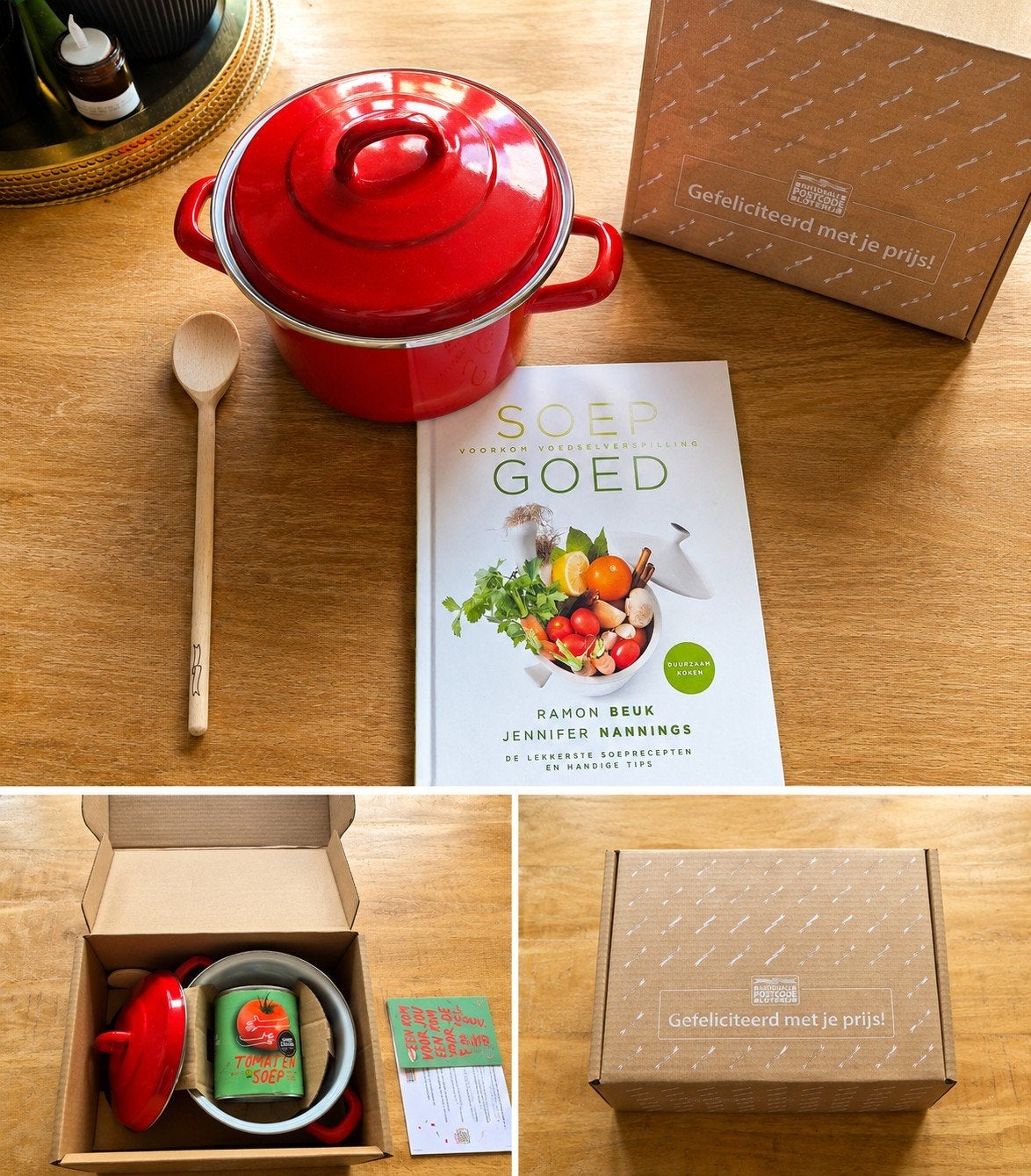 Soep Goed Kookboek met Rode Soeppan en Houten Lepel, Hoofdgerechten, Nieuw, Ophalen of Verzenden, Ramon Beuk, Jennifer Nannings