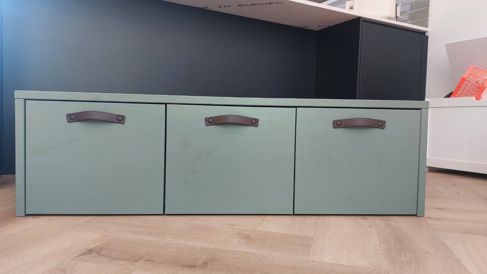 VT Wonen Kistbank Stage Green 120x36x50, Huis en Inrichting, Woonaccessoires | Kisten, Ophalen