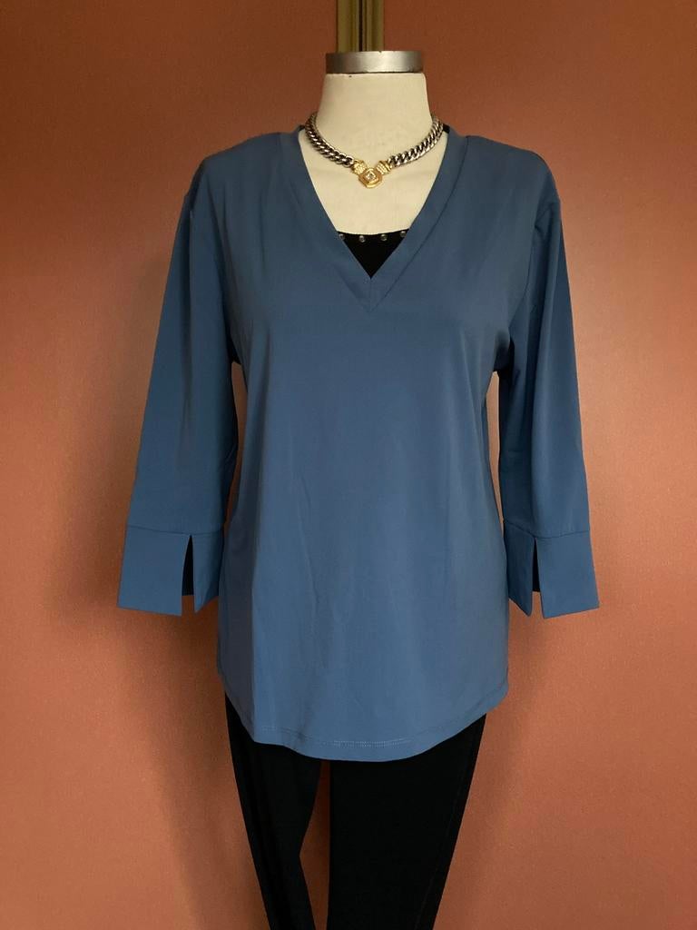 Nieuwe Mi Piace travelstof top jeans blauw xxl 😍mooi❤️☀️, Verzenden, Nieuw, Maat 46/48 (XL) of groter, Blauw