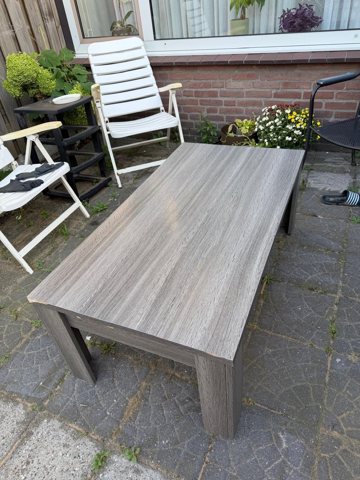Gratis tafeltje, Huis en Inrichting, Tafels | Salontafels, Ophalen, Gebruikt, Rechthoekig, Overige houtsoorten
