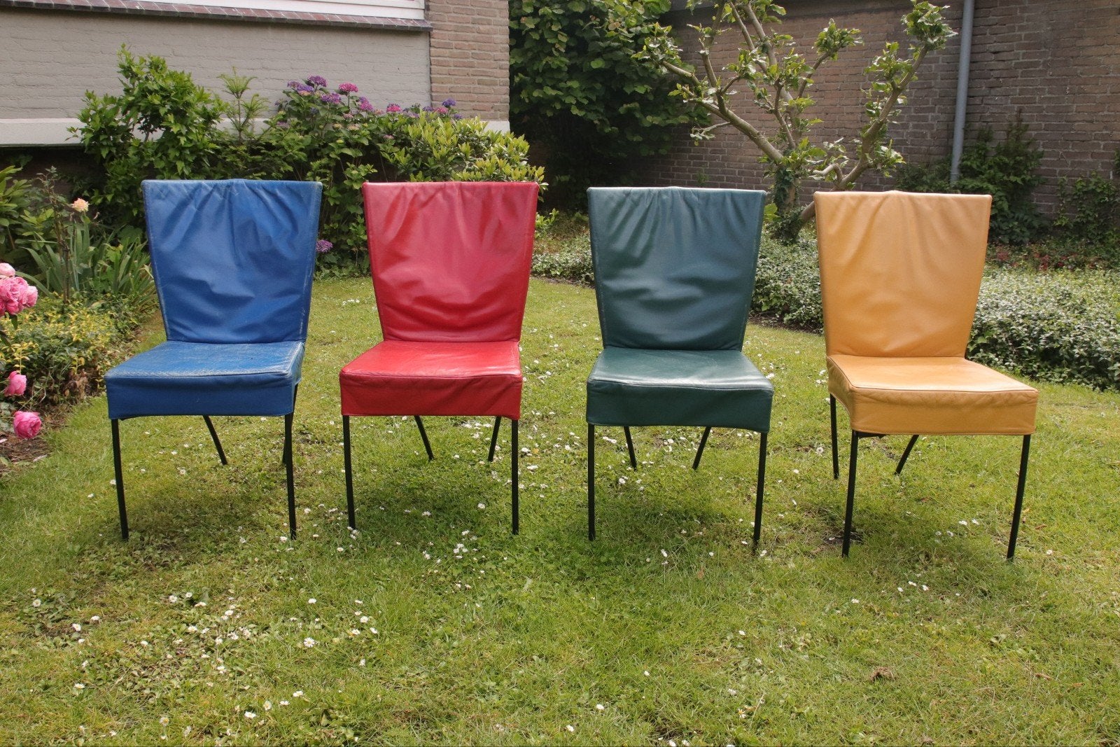 4 stoelen van merk Montis, Ophalen, Gebruikt, Overige kleuren, Leer