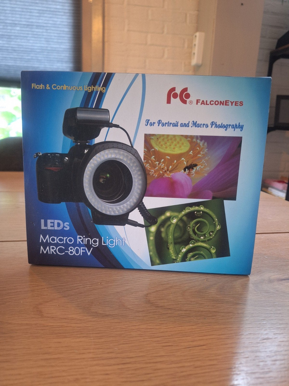 Falcon Eyes Macro Ring Light MRC-80FV LED flitser, Verzenden, Olympus/Micro Four Thirds, Zo goed als nieuw, Falcon Eyes