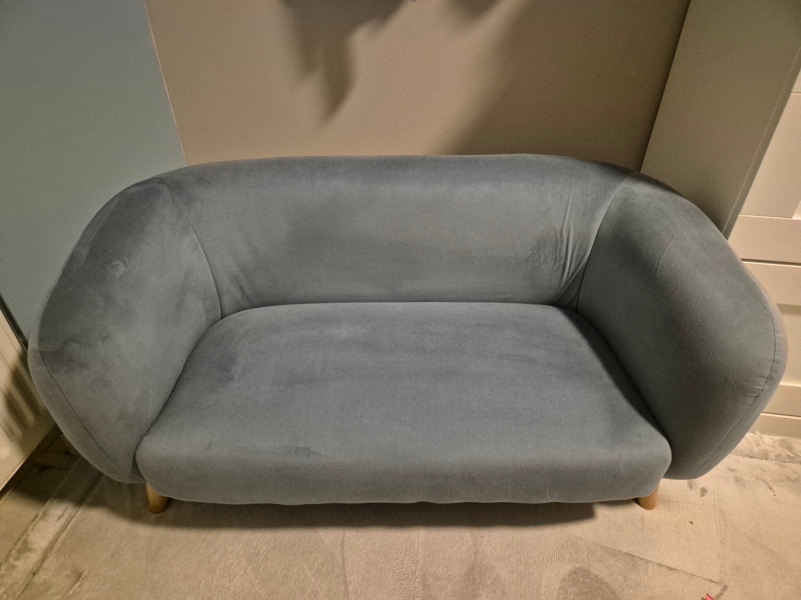 Peuter bankje - Blauw - 41x88.5x45 cm zgan, Minder dan 75 cm, Tweepersoons, Ophalen of Verzenden, Zo goed als nieuw