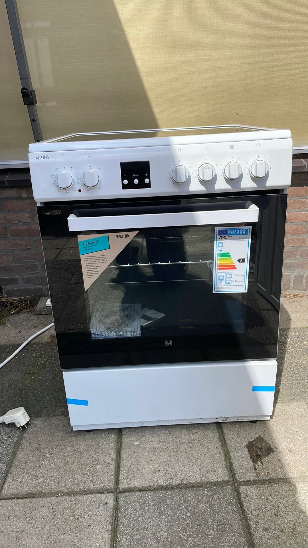 Electrische kook plaat met oven., Ophalen, 4 kookzones, Zo goed als nieuw, Gas