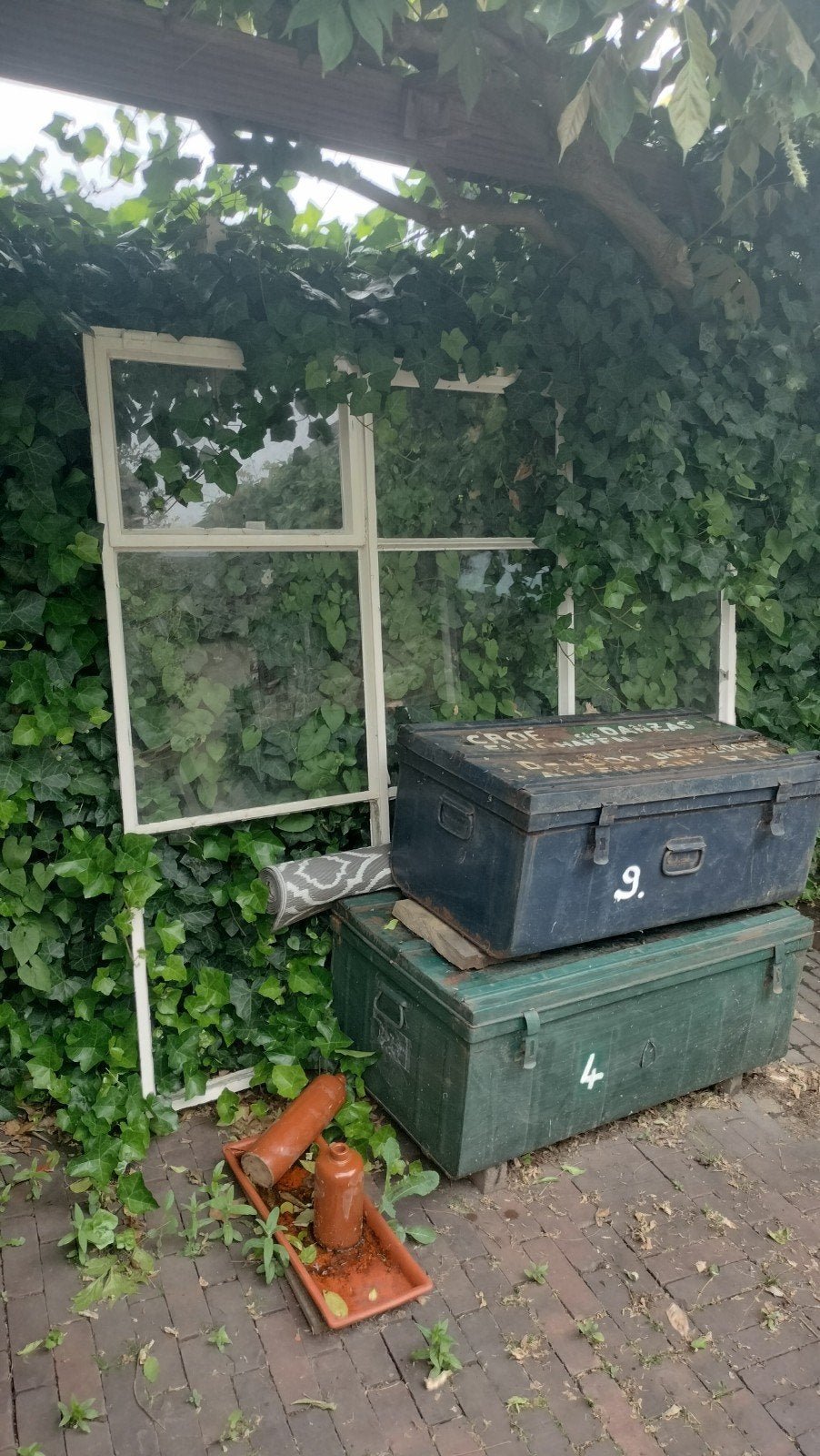 Industrieel Stalen Raam 1.80x1.80m met Deur en Kiepraam, Doe-het-zelf en Verbouw, Glas en Ramen, Ophalen