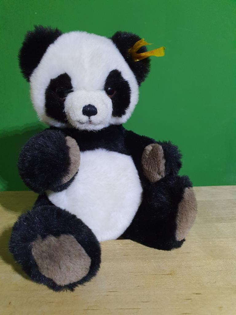 Steiff knopf im ohr panda beer. Beweegbare ledematen. 27 cm, Ophalen of Verzenden