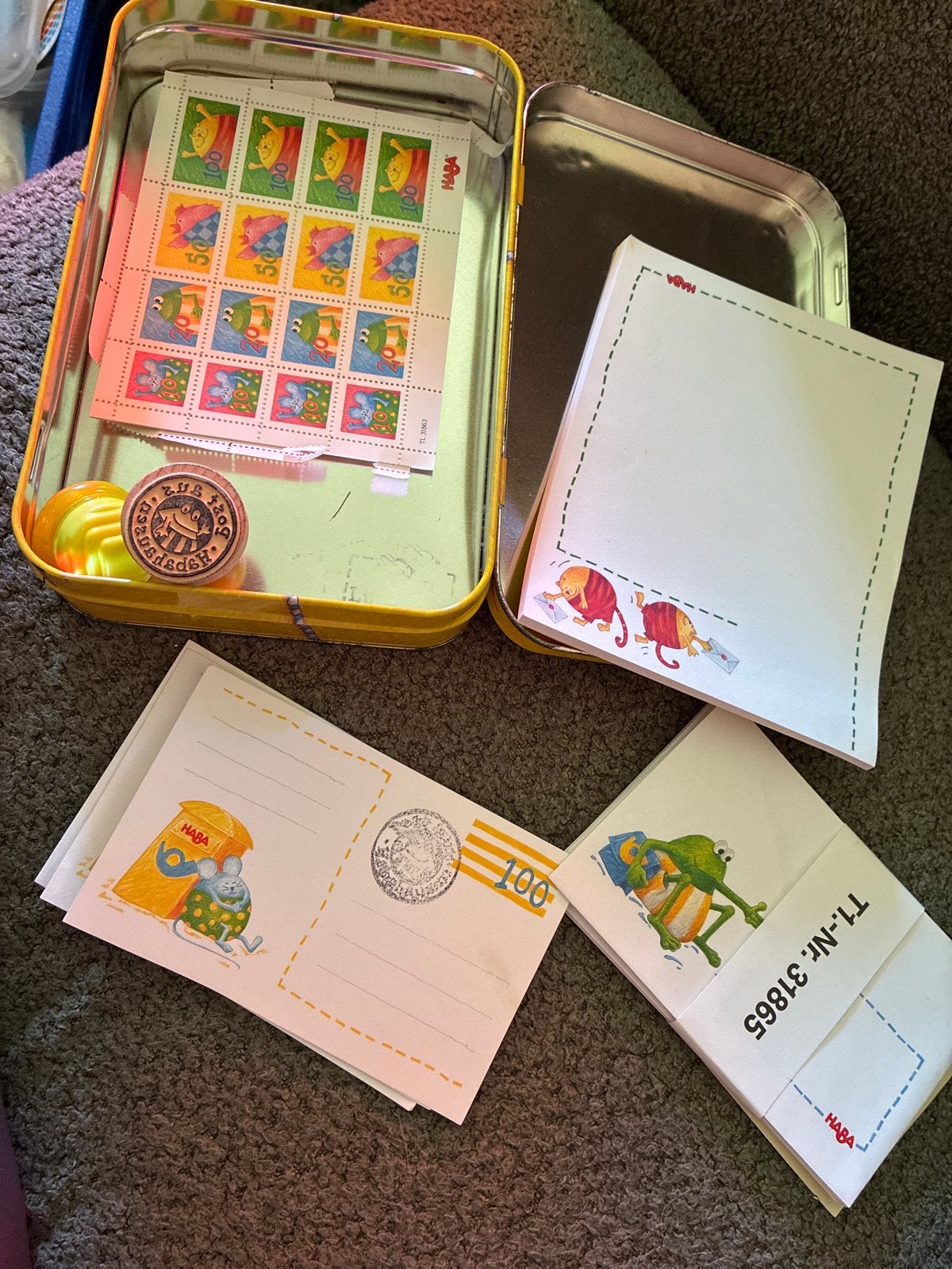 HABA Kinderpost Stempelset in blik, Ophalen of Verzenden, Beschreven, Nederland