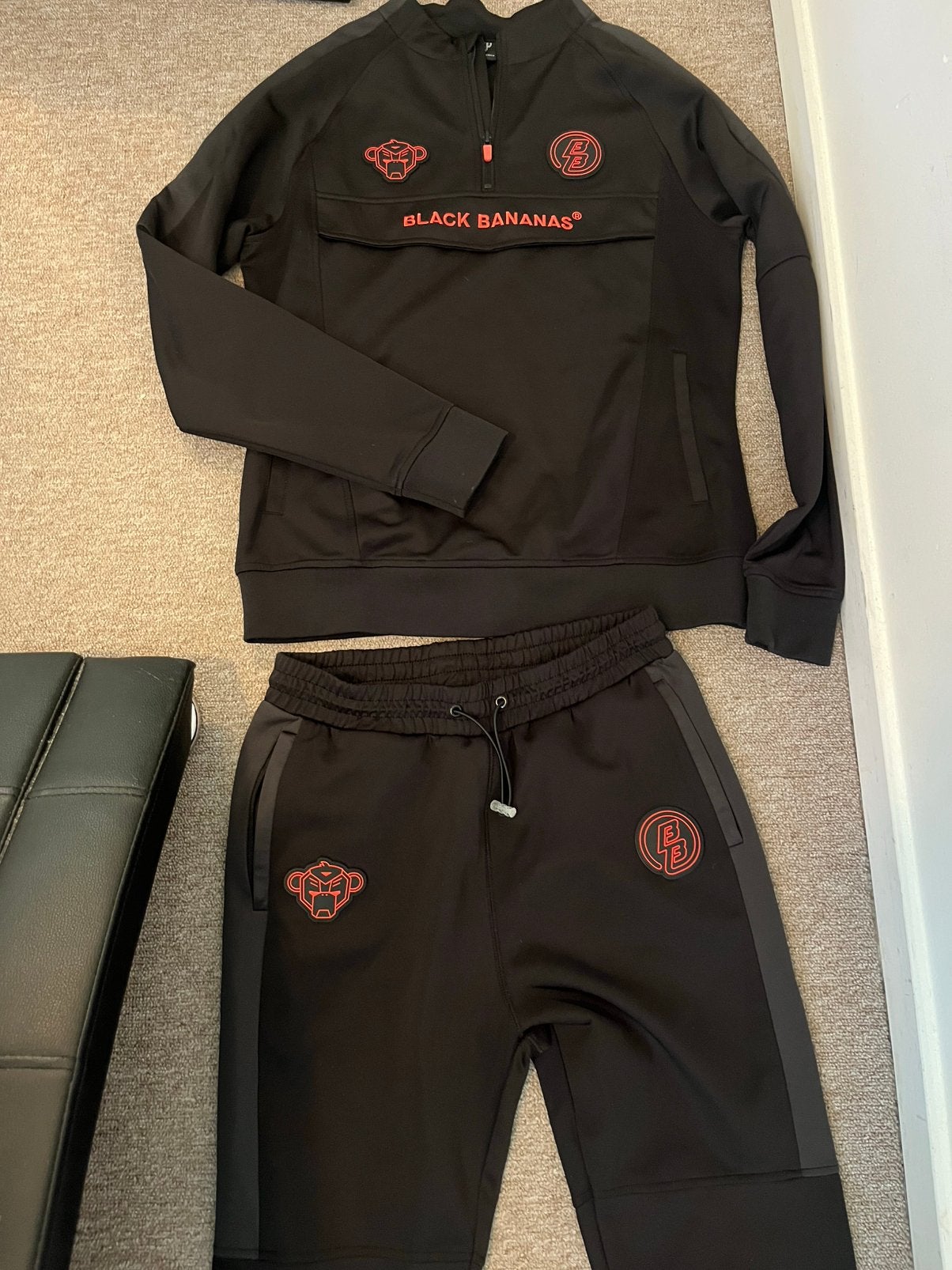 Black Bananas Trainingspak Tracksuit Joggingpak M, Kleding | Heren, Sportkleding, Ophalen of Verzenden, Zo goed als nieuw, Zwart