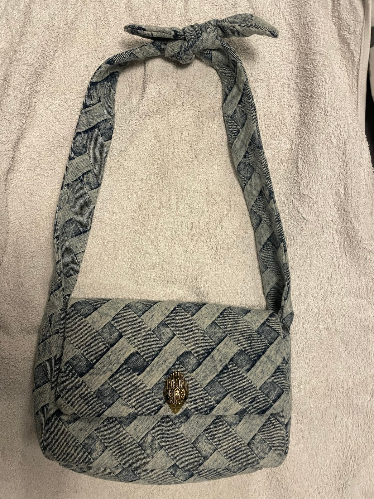 Kurt Geiger Kensington Knot Schoudertas Denim, Sieraden, Tassen en Uiterlijk, Tassen | Damestassen, Ophalen of Verzenden, Nieuw