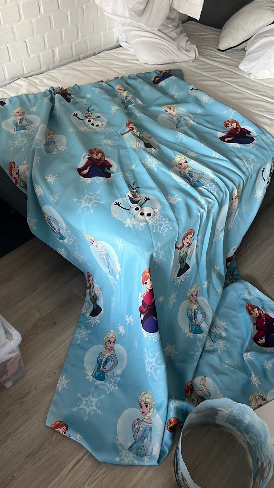 Frozen gordijn 1st, Huis en Inrichting, Ophalen, Gebruikt, Wit