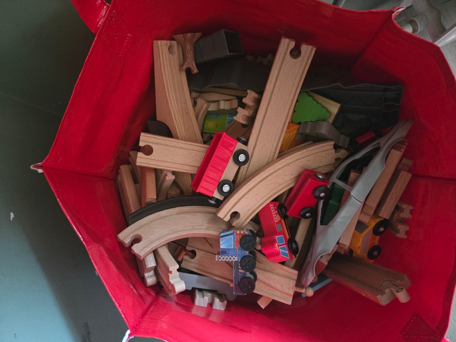 Houten trein ikea en kidcraft, Ophalen, Gebruikt