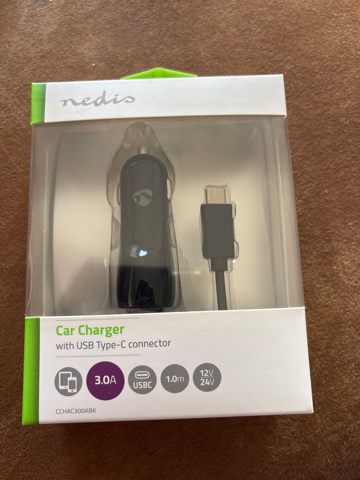 Nieuwe Nedis autolader met USB Type-C connector, Ophalen, Nieuw