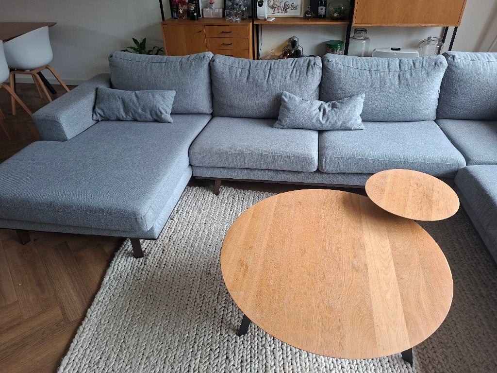 Grijze U-bank Wehkamp Torino, Ophalen, Gebruikt, Hoekbank, 300 cm of meer