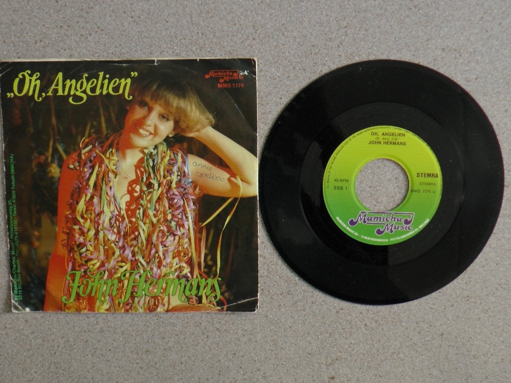 John Hermans - Oh Angelien VINYL SINGLE Piraten, Gebruikt, 7 inch, Nederlandstalig, Fotohoes