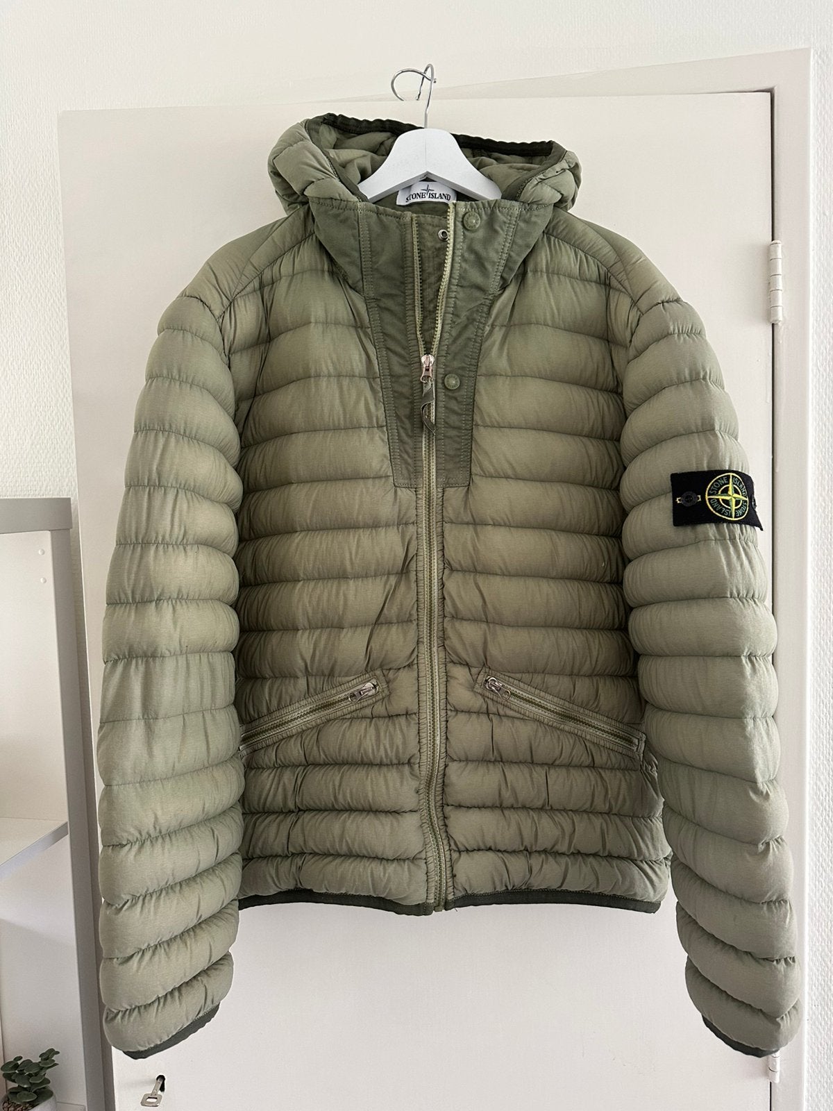 Stone Island Loom Woven Down Chambers Stretch Nylon Jacket, Ophalen of Verzenden, Zo goed als nieuw, Maat 48/50 (M), Groen