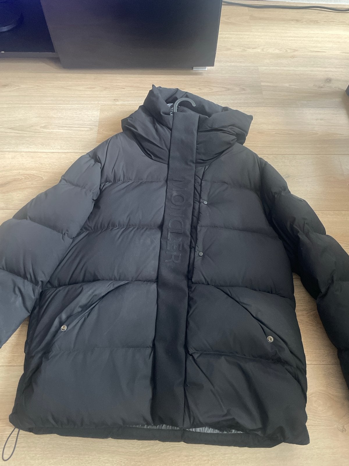 Moncler Puffer Jas Zwart - Zo goed als nieuw, Verzenden, Zo goed als nieuw, Zwart