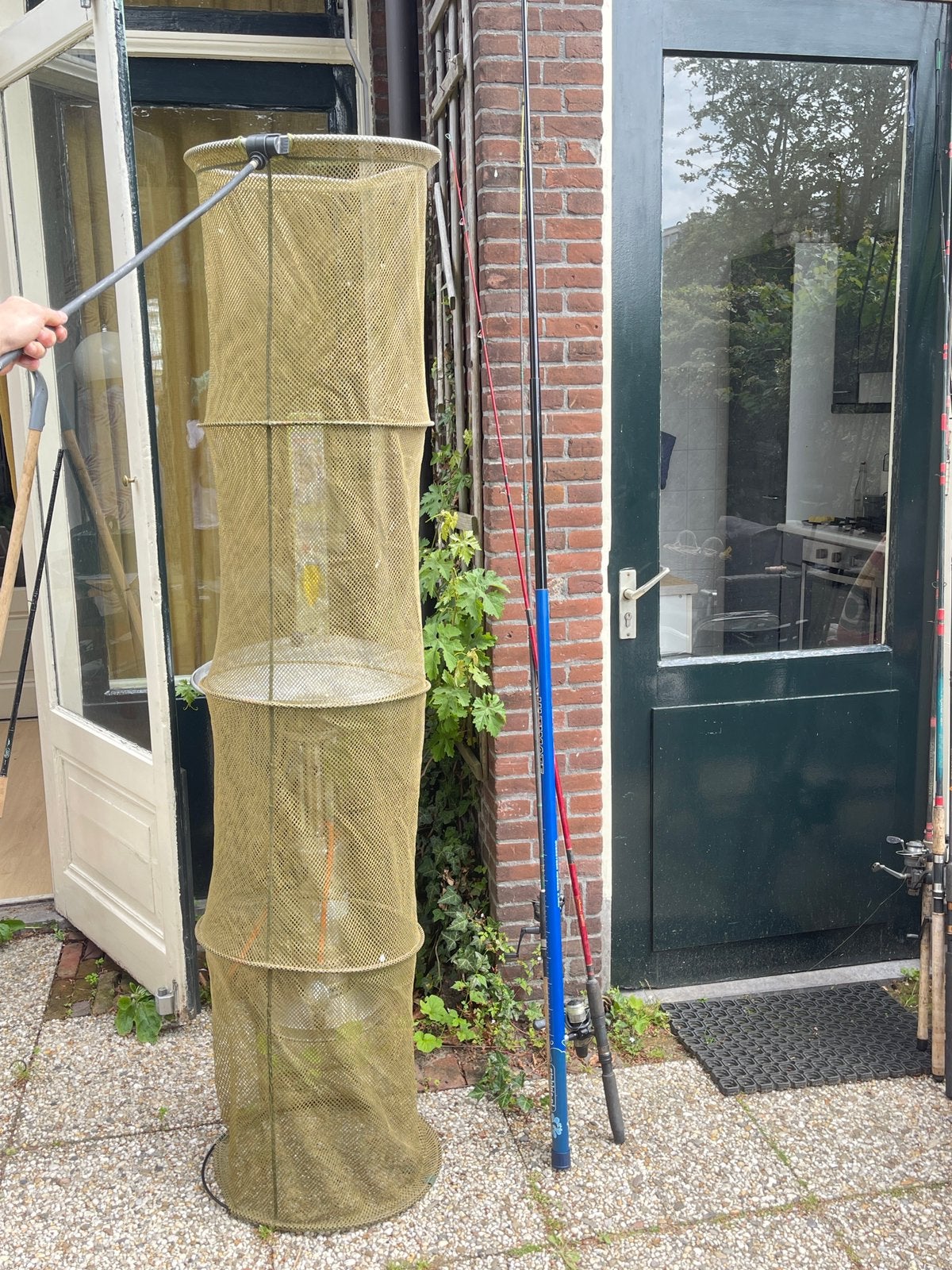 2 hengels en een leefnet, Ophalen, Zo goed als nieuw, Complete hengel