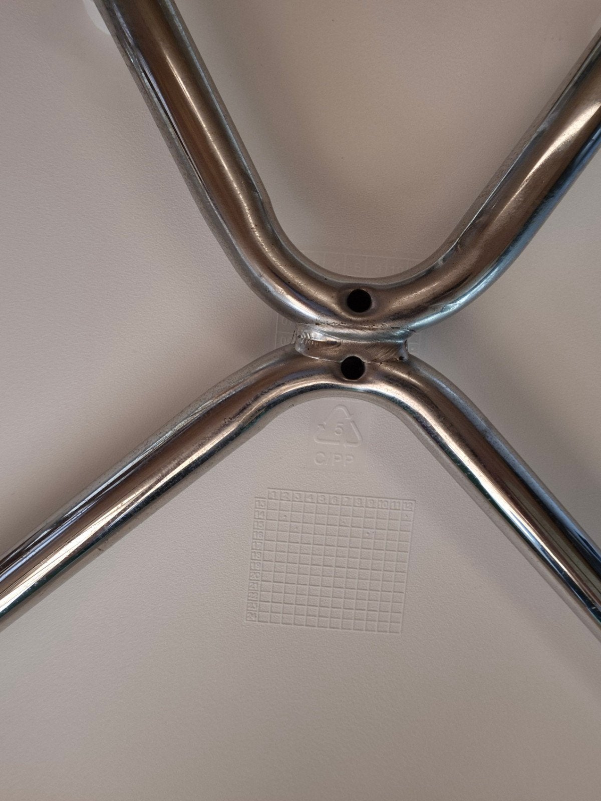 Buisframe stoelen eetkamer Marco Maran, Ophalen, Zo goed als nieuw, Wit, Kunststof