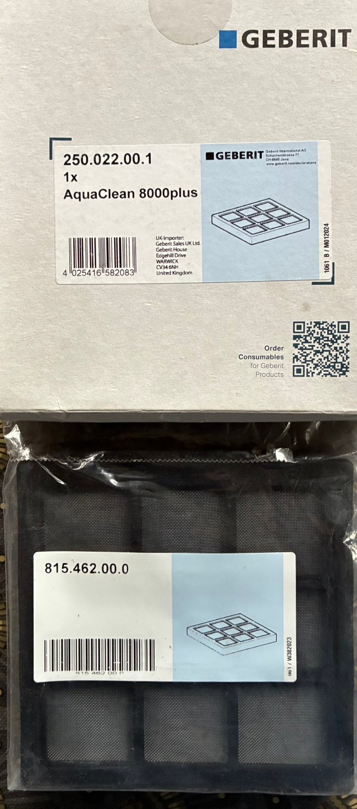 GEBERIT AQUACLEAN 8000PLUS., Overige typen, Nieuw, Minder dan 100 cm, 25 tot 50 cm