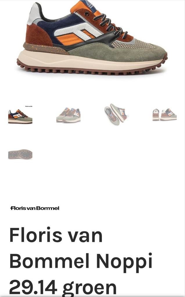 Floris van Bommel Noppi 29.14 Groene Sneakers, Kleding | Heren, Schoenen, Overige kleuren, Floris van Bommel, Ophalen of Verzenden