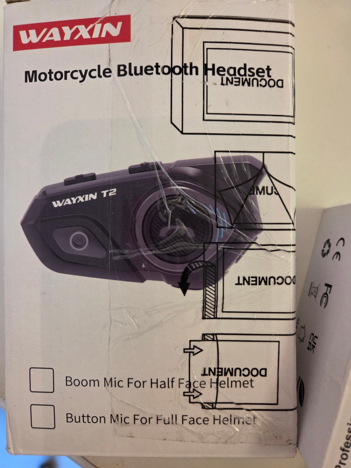 WAYXIN T2 Motorfiets Bluetooth Headset, Ophalen of Verzenden, Nieuw
