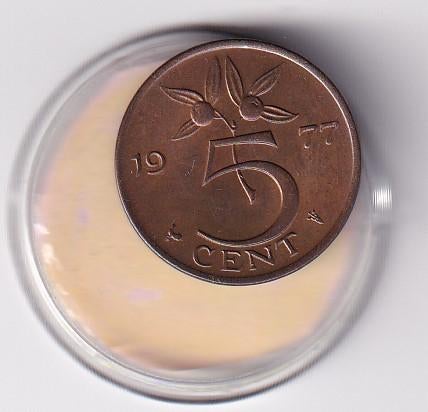 5 Cent 1977 Prachtig met diverse Muntkleuren, Verzenden, Koningin Juliana, 5 cent, Losse munt