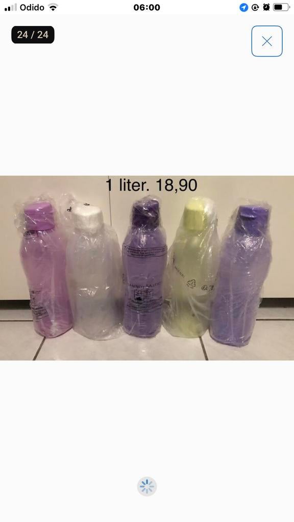 Tupperware 1 liter fles per stuk, Huis en Inrichting, Keuken | Tupperware, Ophalen of Verzenden, Nieuw, Paars, Beker of Kan