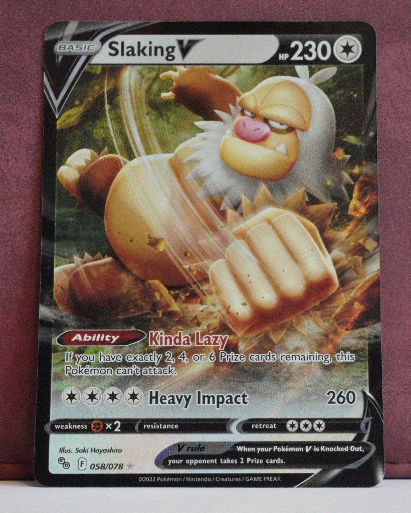 Slaking V 058-078 Pokémon Go Pokémon Kaart, Ophalen of Verzenden, Nieuw, Losse kaart