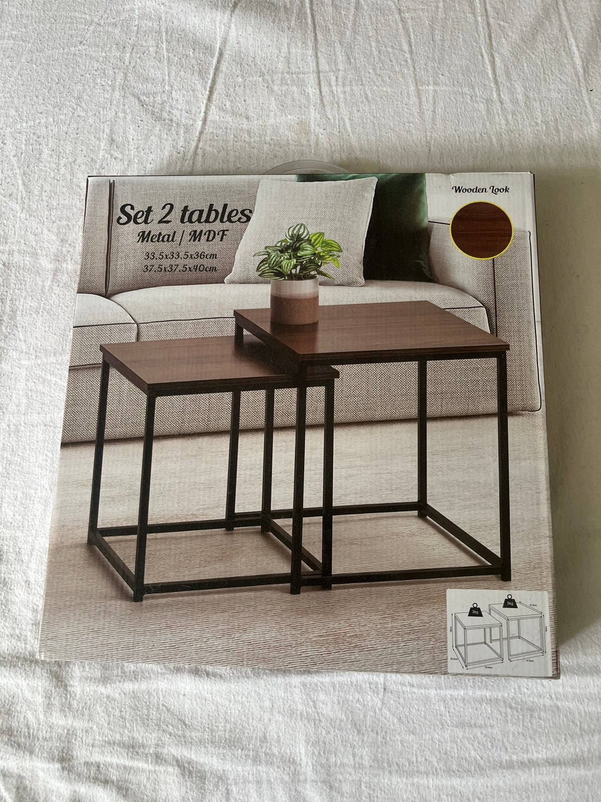 Bijzet tafel set van 2, Huis en Inrichting, Woonaccessoires | Etagères, Ophalen of Verzenden, Nieuw
