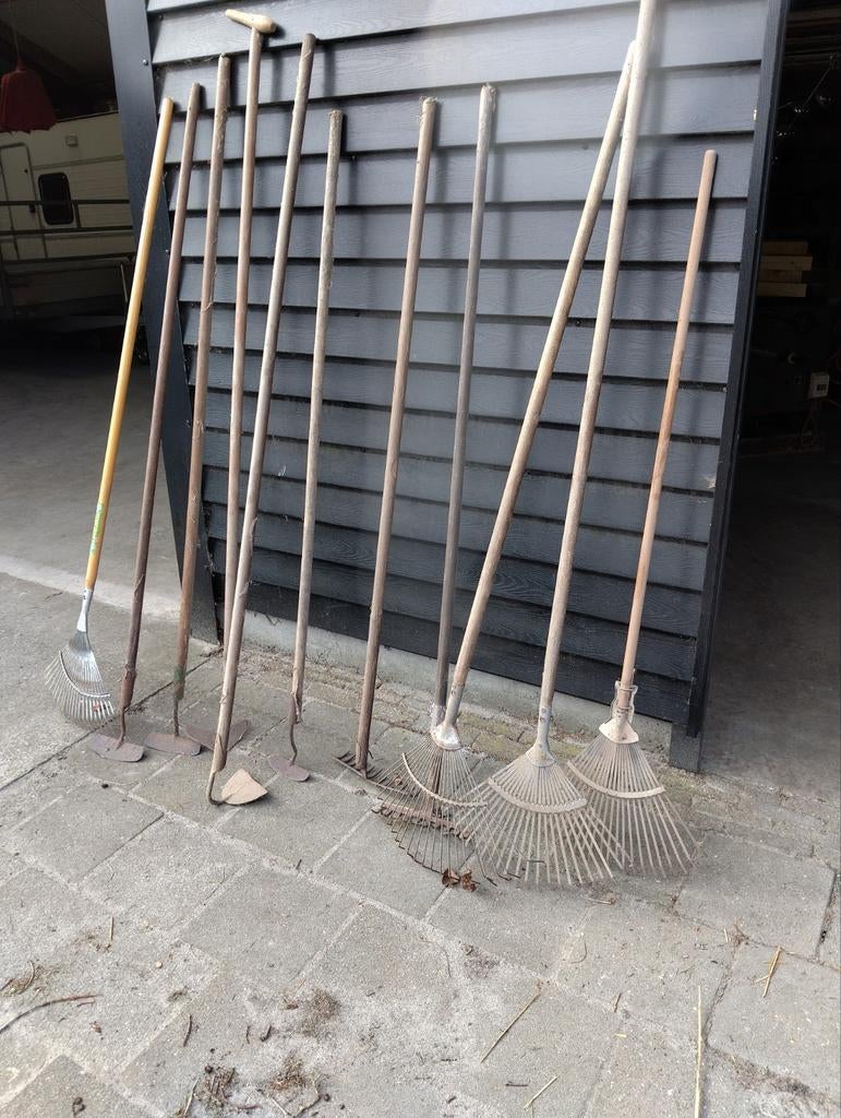 Tuingereedschap schoffels,  bladhark en en harken, Tuin en Terras, Ophalen