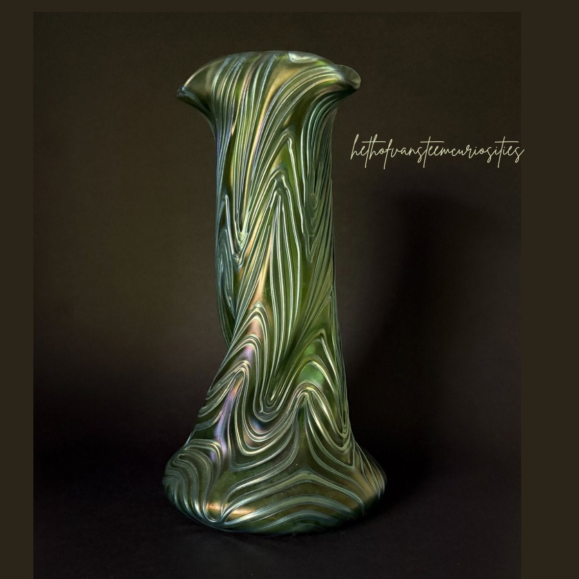 Iriserende Art Nouveau Vaas, Boheems Kralik ca. 1900, Ophalen of Verzenden