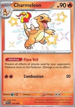 CHARMELEON 110/091 - PALDEAN FATES, Hobby en Vrije tijd, Verzamelkaartspellen | Pokémon, Ophalen of Verzenden, Nieuw, Losse kaart