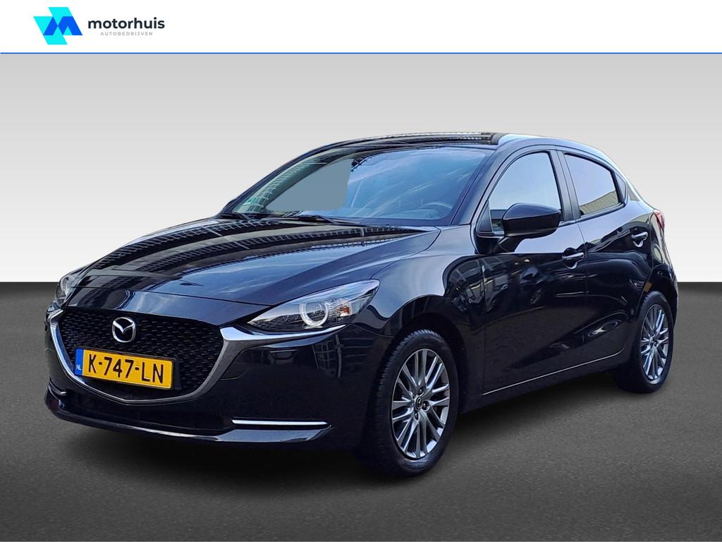 Mazda 2 1.5 SKYACTIV-G 90PK LUXURY NAVI CAMERA HUD LED ECC N, Auto's, Voorwielaandrijving, 4 cilinders, Zwart, Origineel Nederlands