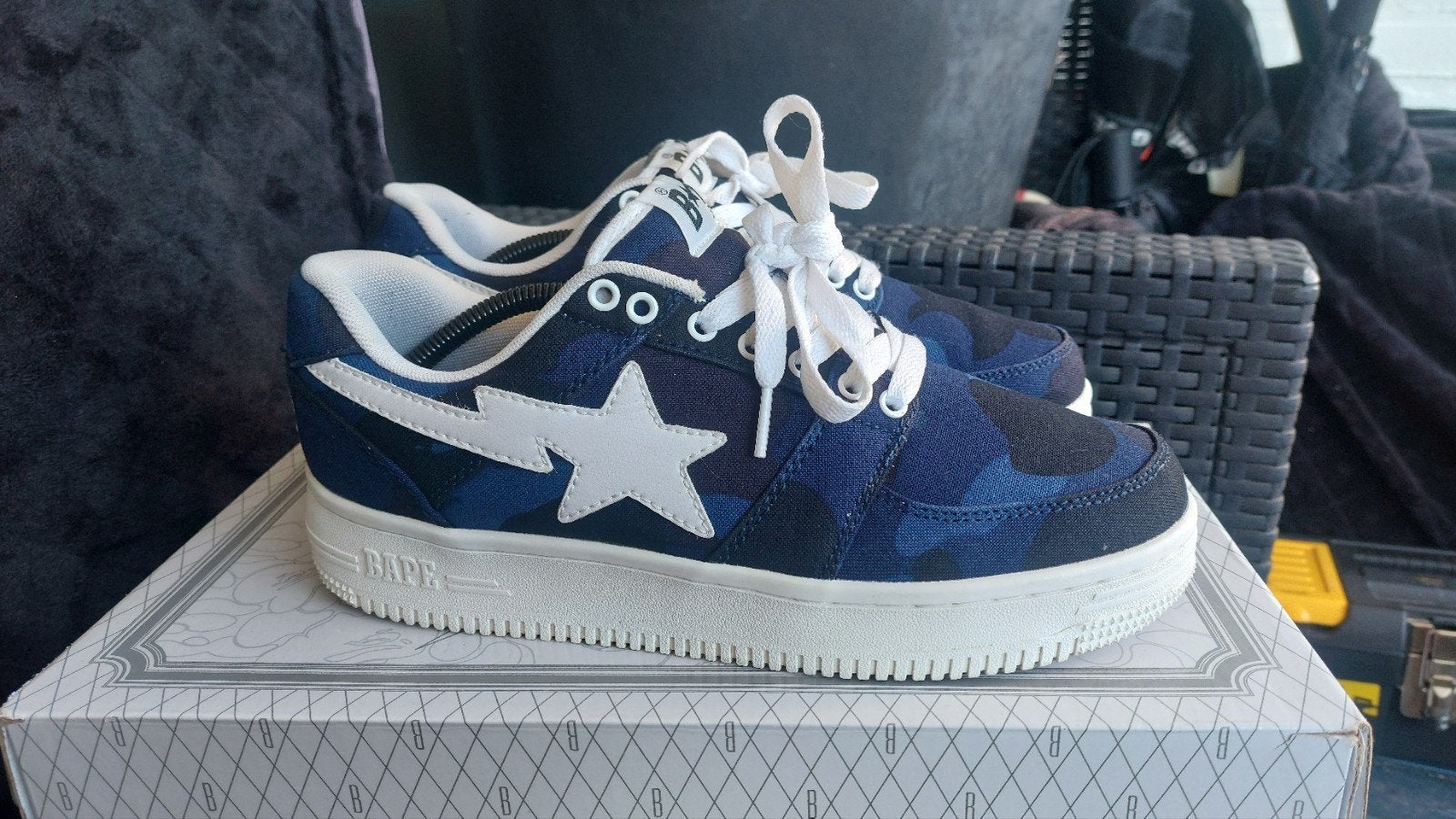 A Bating Ape Bape Sta Blue Camo - EU:42 US: 8.5, Bape Sta, Blauw, Nieuw, Ophalen of Verzenden
