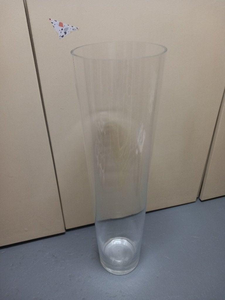 Vaas, Huis en Inrichting, Woonaccessoires | Vazen, Ophalen, Transparant, 70 cm, Glas